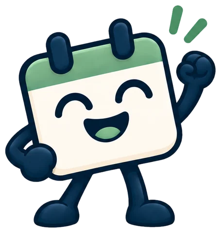 Karl, the KarlCal calendar mascot, cheering