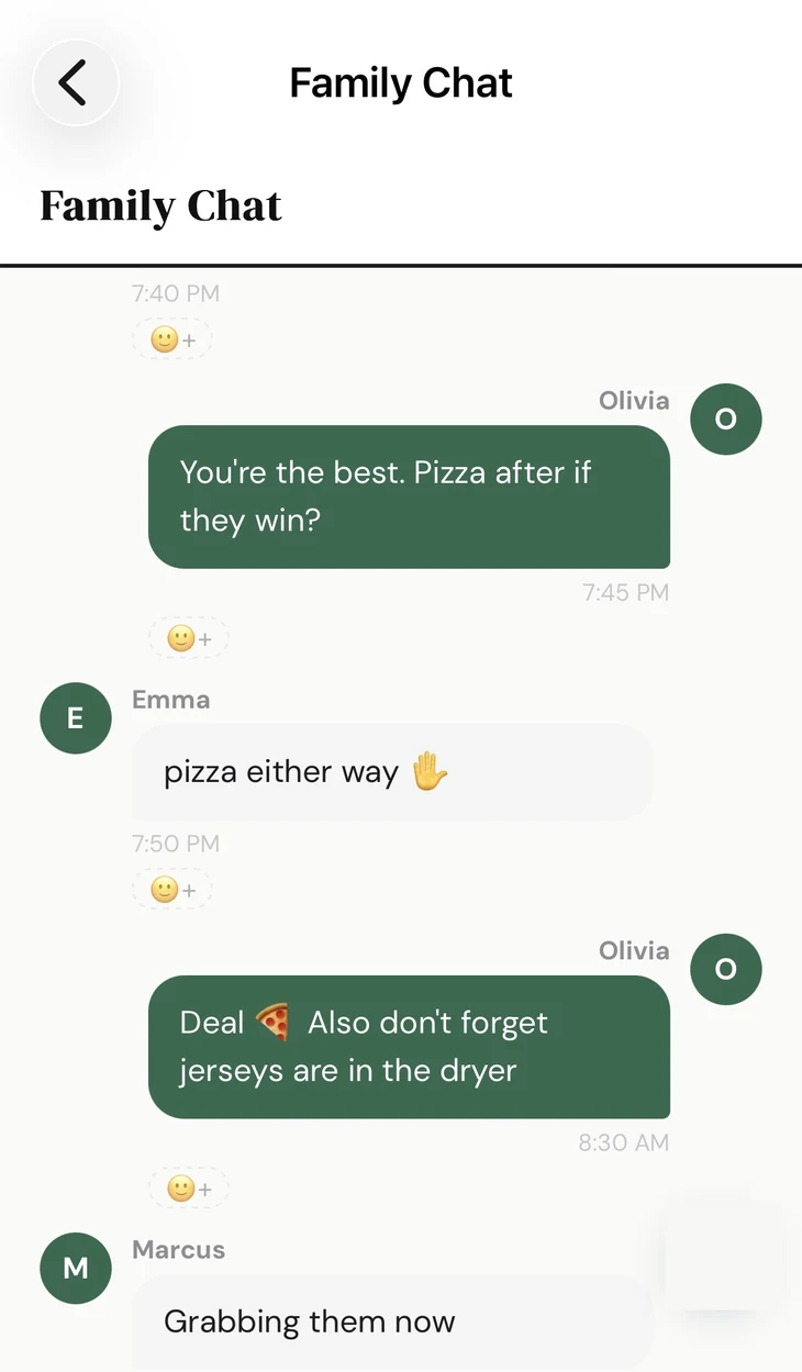 KarlCal private family chat